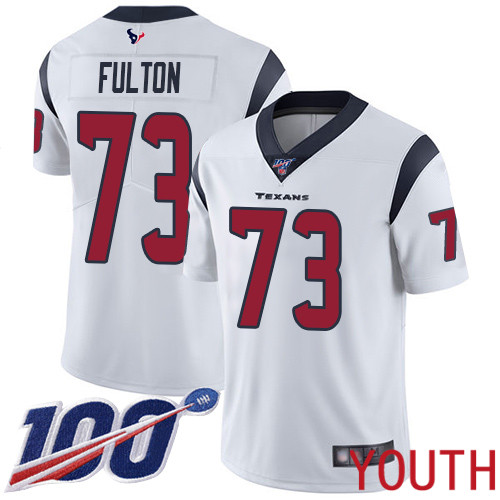 Houston Texans Limited White Youth Zach Fulton Road Jersey NFL Football #73 100th Season Vapor Untouchable